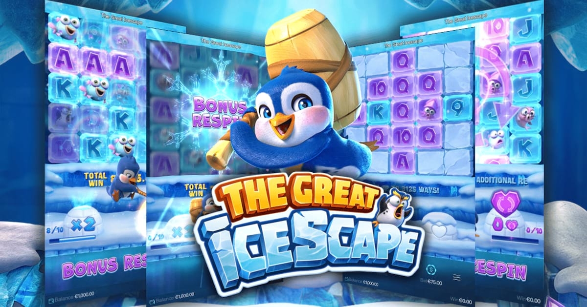 The Great Icescape, caça-níqueis, jogo de cassino online, jackpots progressivos, aventura gelada